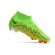 Nike Air Zoom Mercurial Superfly IX Academy High FG Green Orange Football Boots