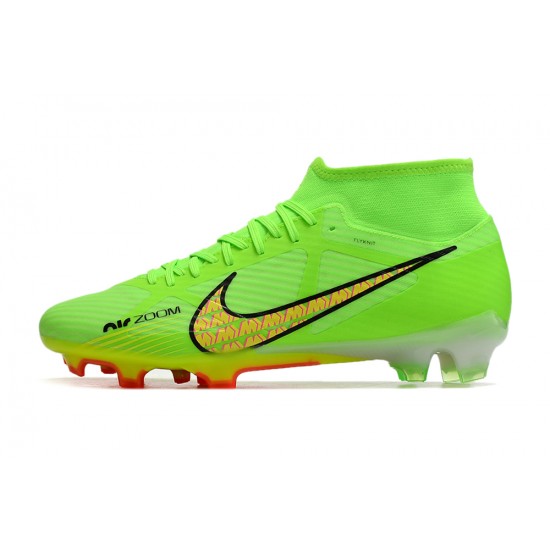 Nike Air Zoom Mercurial Superfly IX Academy High FG Green Orange Football Boots