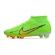 Nike Air Zoom Mercurial Superfly IX Academy High FG Green Orange Football Boots