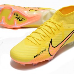 Nike Air Zoom Mercurial Superfly IX Academy High FG Yellow Black Football Boots 