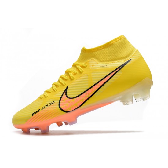 Nike Air Zoom Mercurial Superfly IX Academy High FG Yellow Black Football Boots