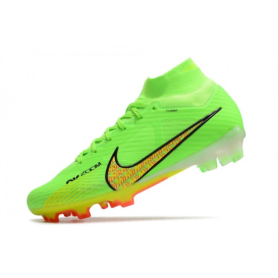 Nike Air Zoom Mercurial Superfly IX Elite FG High Green Gold Football Boots