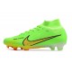 Nike Air Zoom Mercurial Superfly IX Elite FG High Green Gold Football Boots