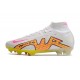 Nike Air Zoom Mercurial Superfly IX Elite FG High White Yellow Peach Football Boots