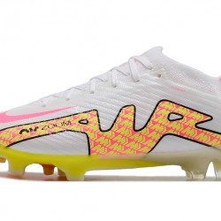 Nike Air Zoom Mercurial Superfly IX Elite FG Low White Yellow Peach Football Boots 