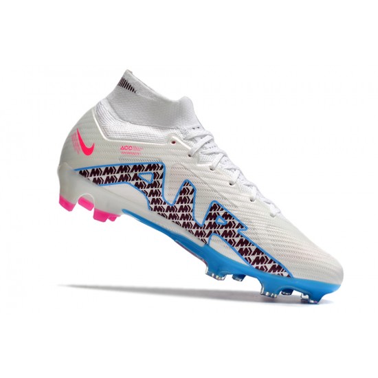 Nike Air Zoom Mercurial Superfly IX Elite High FG Beige Blue Pink Football Boots