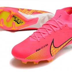 Nike Air Zoom Mercurial Superfly IX Elite High FG Pink Gold Black Football Boots 