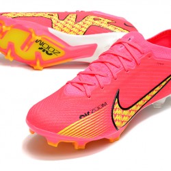 Nike Air Zoom Mercurial Vapor XV Elite FG Peach Yellow Black Football Boots 