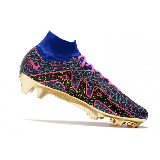 Nike Air Zoom Mercurial Vapor XV MDS Elite FG Black Pink Blue Gold Football Boots