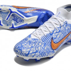 Nike Air Zoom Mercurial Vapor XV MDS Elite FG Blue Gold White Football Boots 