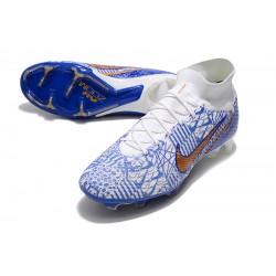 Nike Air Zoom Mercurial Vapor XV MDS Elite FG Blue White Gold Football Boots 