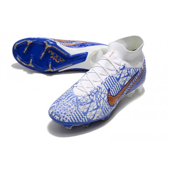 Nike Air Zoom Mercurial Vapor XV MDS Elite FG Blue White Gold Football Boots