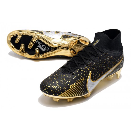 Nike Air Zoom Mercurial Vapor XV MDS Elite FG Gold Silver Football Boots