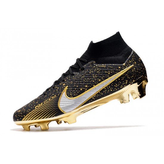 Nike Air Zoom Mercurial Vapor XV MDS Elite FG Gold Silver Football Boots