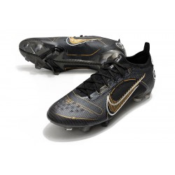 Nike Mercurial Vapor XIV Elite FG Black Gold White Football Boots 