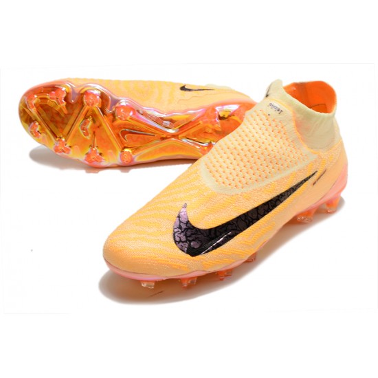 Nike Phantom GX Elite DF Link FG Yellow Black Hihg Football Boots