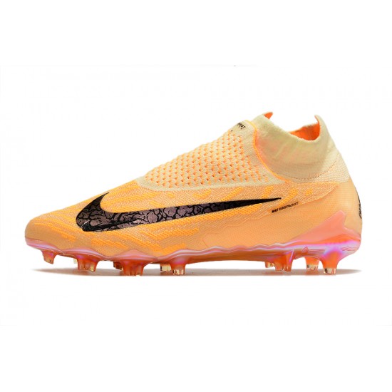 Nike Phantom GX Elite DF Link FG Yellow Black Hihg Football Boots