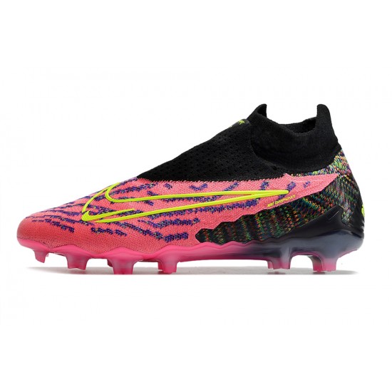 Nike Phantom GX Elite DF Link FG Yellow Black Peach High Football Boots