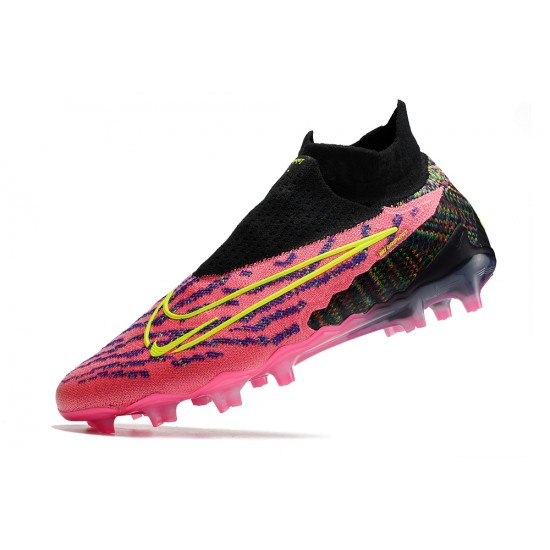 Nike Phantom GX Elite DF Link FG Yellow Black Peach High Football Boots