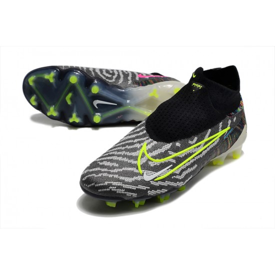 Nike Phantom GX Elite FG Black Green High Football Boots