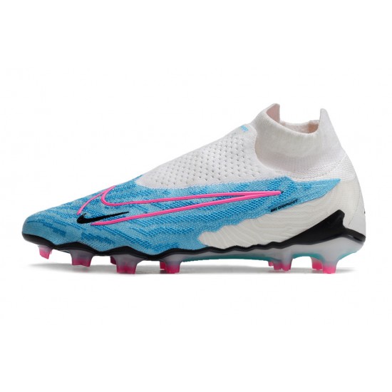 Nike Phantom GX Elite FG Blue White Pink High Football Boots