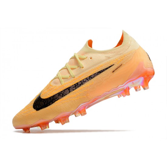 Nike Phantom GX Elite FG Yellow Black Low Football Boots