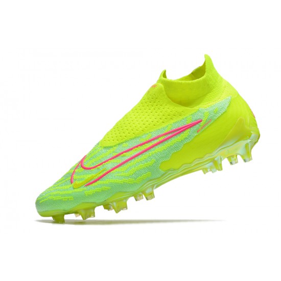 Nike Phantom GX Elite FG Yellow Green High Football Boots