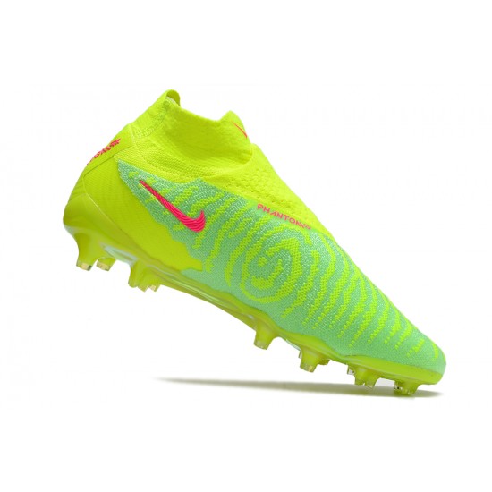 Nike Phantom GX Elite FG Yellow Green High Football Boots