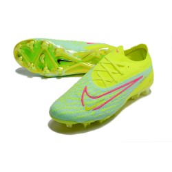 Nike Phantom GX Elite FG Yellow Green Low Football Boots 