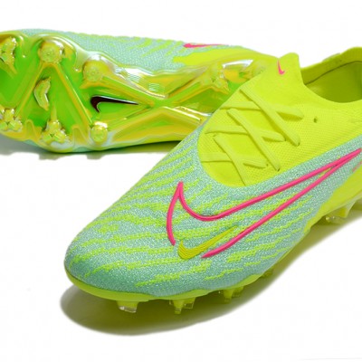 Nike Phantom GX Elite FG Yellow Green Low Football Boots 