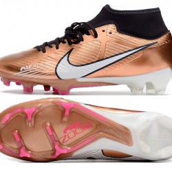 Nike Air Zoom Mercurial Superfly IX Academy High FG Gold Black White Football Boots 