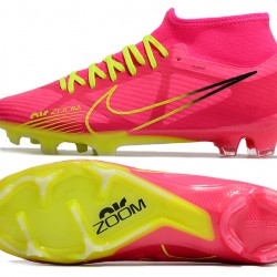 Nike Air Zoom Mercurial Superfly IX Academy High FG Red Yellow Black Football Boots 