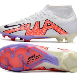 Nike Air Zoom Mercurial Superfly IX Academy High FG White Peach Purple Football Boots 