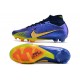 Nike Air Zoom Mercurial Superfly IX Elite FG High Yellow Blue Black Football Boots