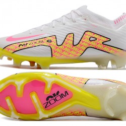 Nike Air Zoom Mercurial Superfly IX Elite FG Low White Yellow Peach Football Boots 