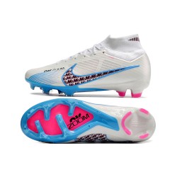 Nike Air Zoom Mercurial Superfly IX Elite High FG Beige Blue Pink Football Boots 