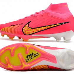 Nike Air Zoom Mercurial Superfly IX Elite High FG Pink Gold Black Football Boots 