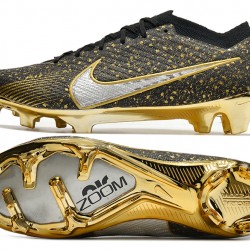 Nike Air Zoom Mercurial Vapor XV Elite FG Gold Black Football Boots 