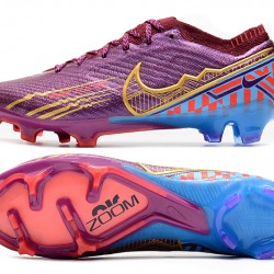 Nike Air Zoom Mercurial Vapor XV Elite FG Purple Yellow Blue Football Boots 