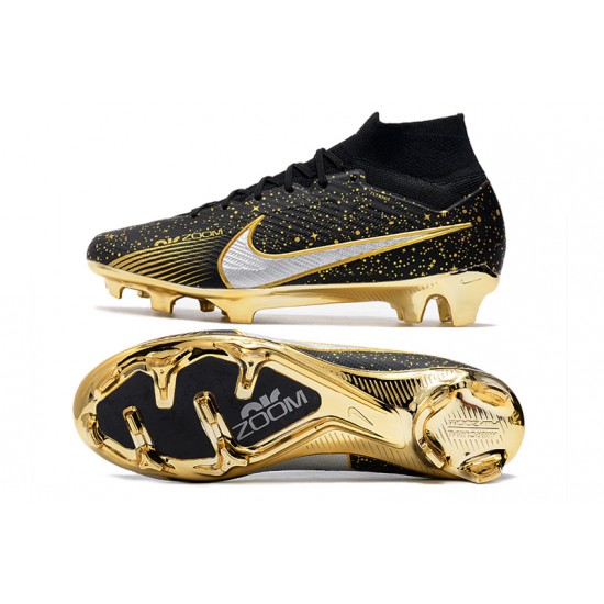 Nike Air Zoom Mercurial Vapor XV MDS Elite FG Gold Silver Football Boots