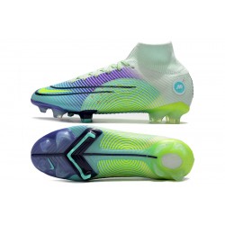 Nike Mercurial Dream Speed Superfly 8 Elite FG Green Purple Yellow Football Boots 