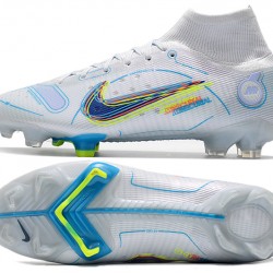 Nike Mercurial Superfly 8 Elite High FG Grey Green Foobtall Boots 
