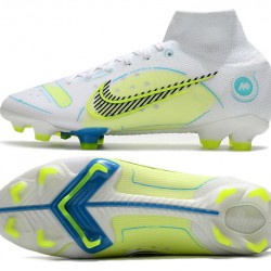 Nike Mercurial Superfly 8 Elite High FG Yellow Green White Football Boots 