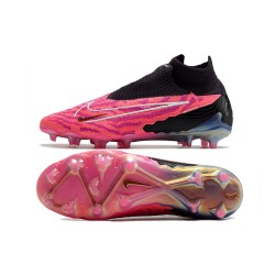 Nike Phantom GX Elite DF Link FG Peach Black High Football Boots 