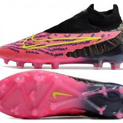 Nike Phantom GX Elite DF Link FG Yellow Black Peach High Football Boots 