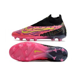 Nike Phantom GX Elite DF Link FG Yellow Black Peach High Football Boots 