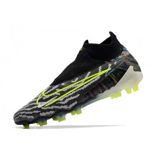 Nike Phantom GX Elite FG Black Green High Football Boots