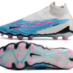 Nike Phantom GX Elite FG Blue White Pink High Football Boots 