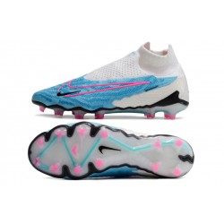 Nike Phantom GX Elite FG Blue White Pink High Football Boots 