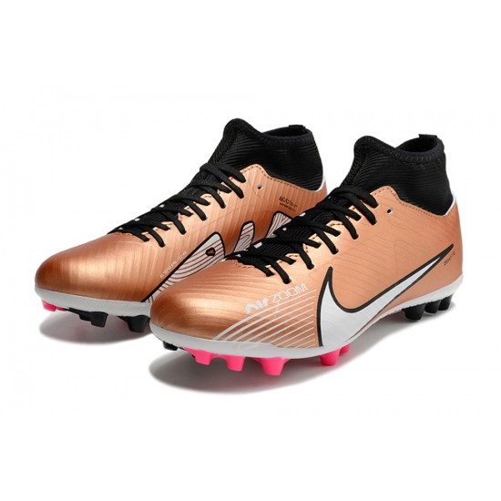 Nike Air Zoom Mercurial Superfly IX Academy AG High Brown Black Women/Men Football Boots